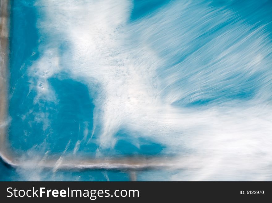 Water in motion in the jacuzzi