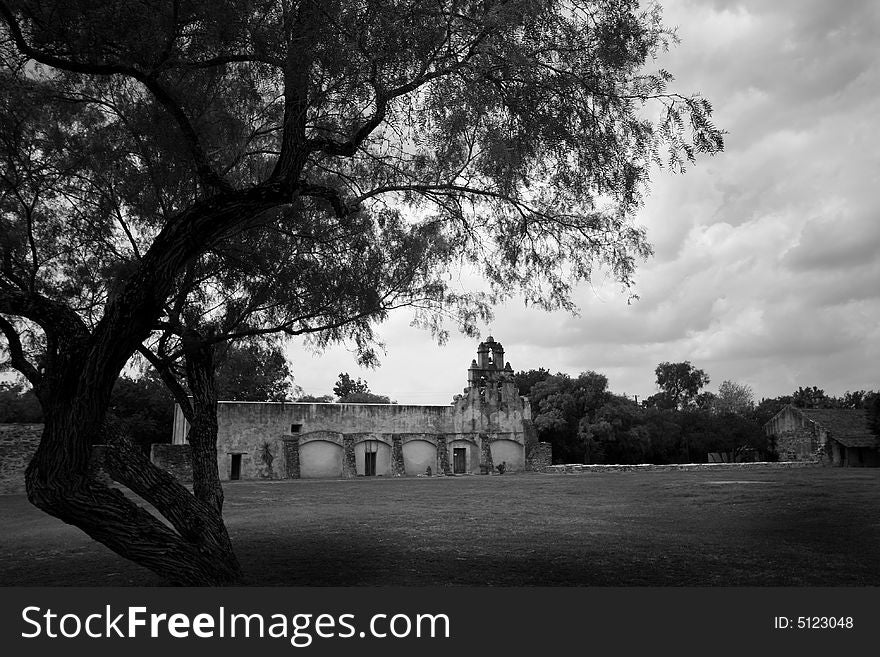 Old Spanish mission in Texas. Old Spanish mission in Texas.