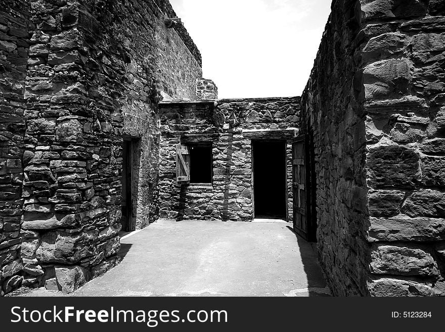 Old Spanish mission in Texas. Old Spanish mission in Texas.