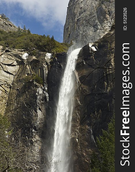 Bridelvail Falls in Yosemite National Park