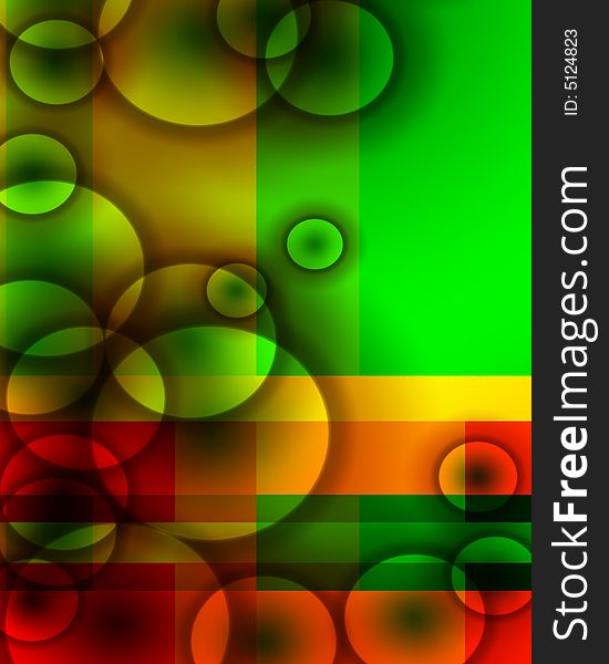 A abstract background image made up of colourful circles and lines