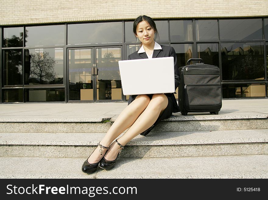 Woman With Her Laptop