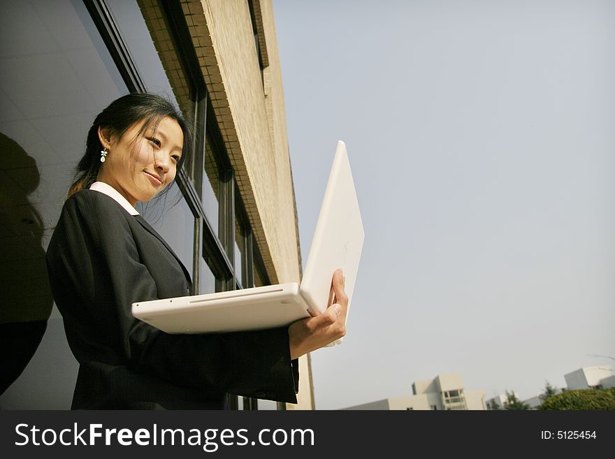 Woman with her laptop