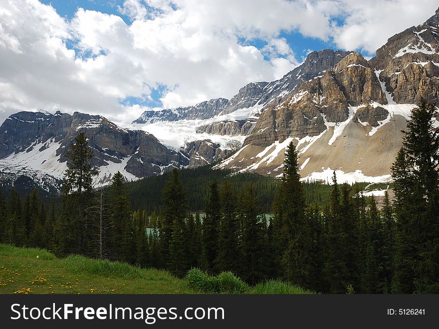 Snow Mountain In Rockies