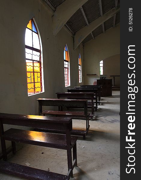 A broken church in hongkong