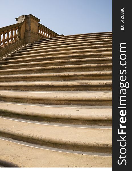 Steps to the top of a grand external staircase