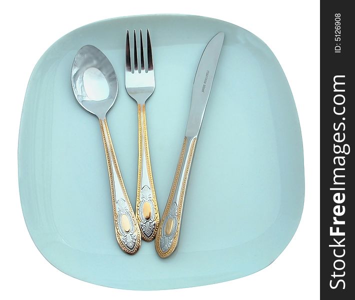 Gold plate cutlery