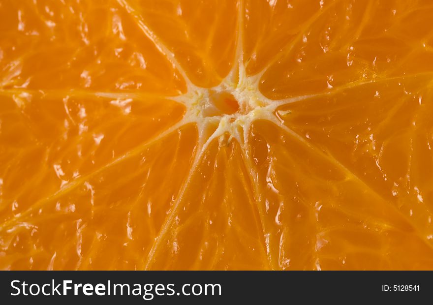 Macro shot of an orange