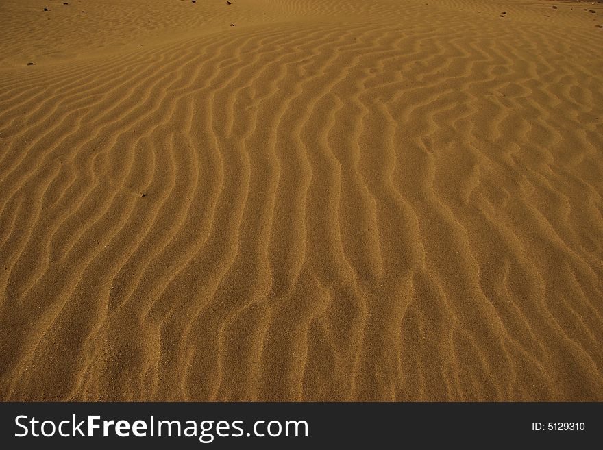 A rippled golden sandy beach in county kerry ireland. A rippled golden sandy beach in county kerry ireland