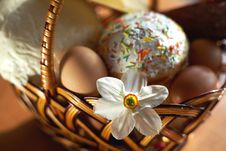 Cake In A Basket Stock Image Cake In A Basket Stock Image