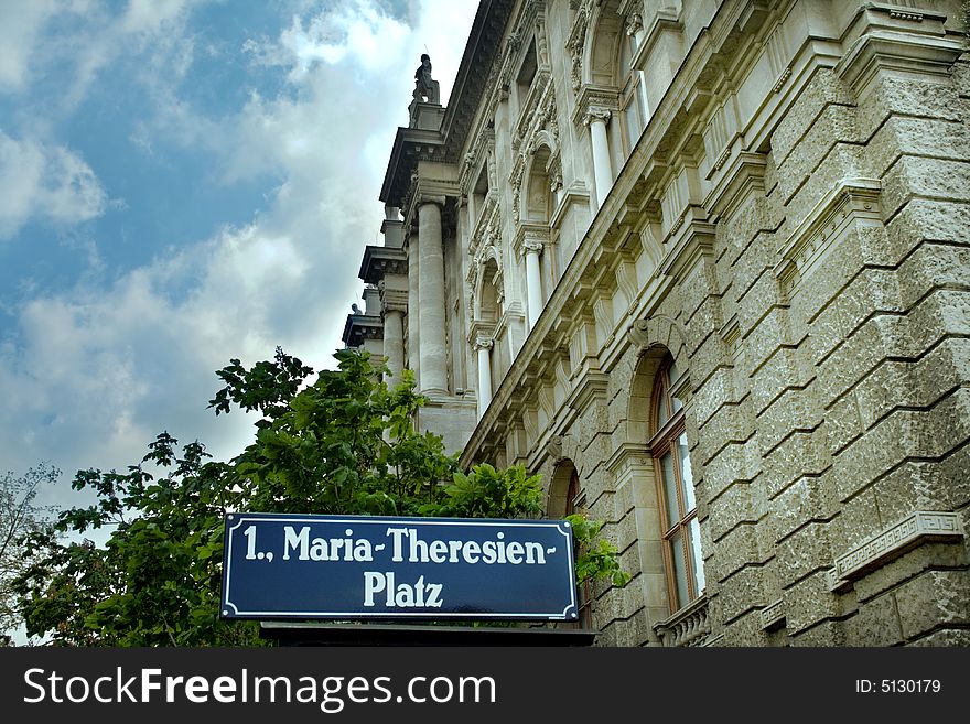 Vienna - Ancient building on Maria Theresien Platz