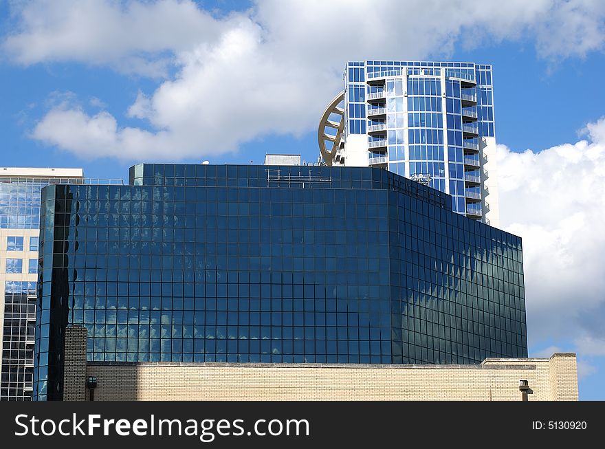 Modern skyscrapers in Orlando downtown, Florida.