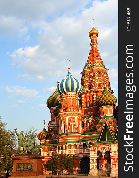 Vasiliy Blazhenniy church on red square in Moscow. Vasiliy Blazhenniy church on red square in Moscow