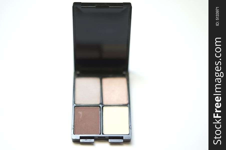 Eye shadow compact  on a  white background