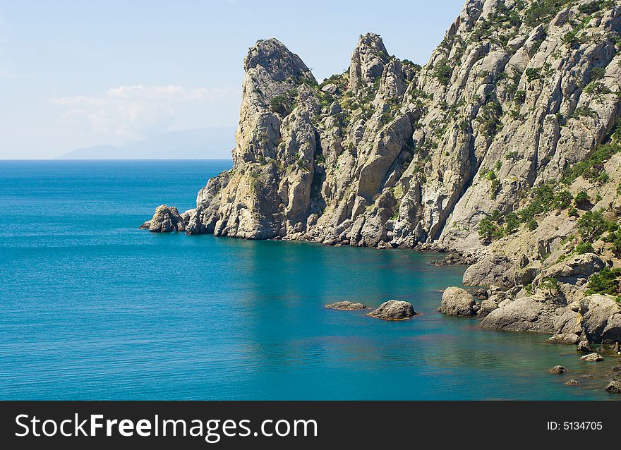 Blue sea and rocky mountains, shot in Crimea - 3. Blue sea and rocky mountains, shot in Crimea - 3