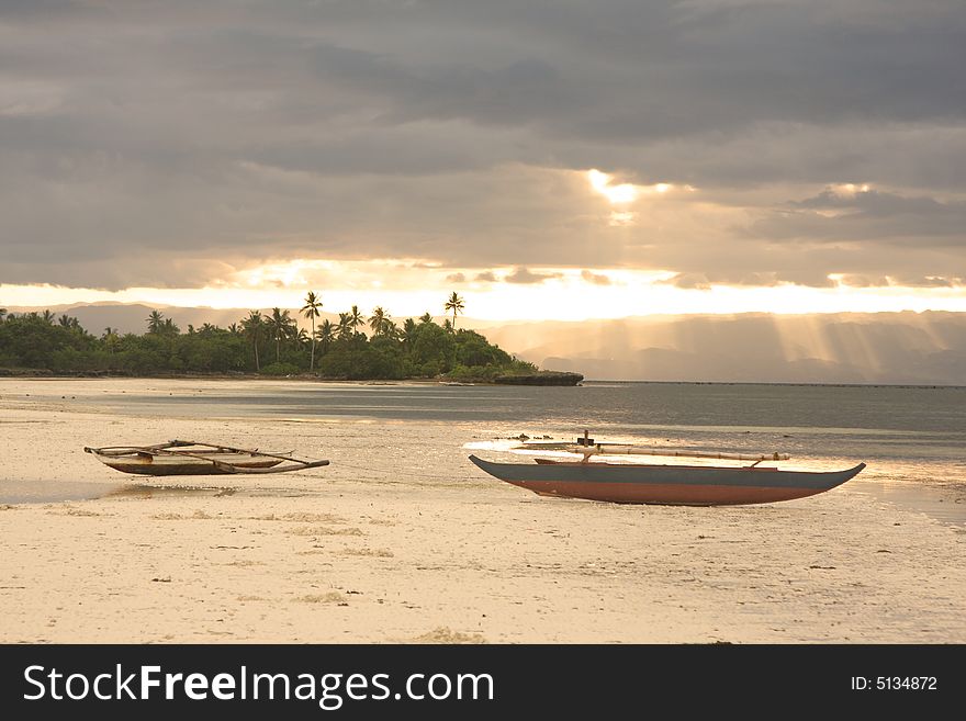 Fishing boats on Bohol Island, Philippines