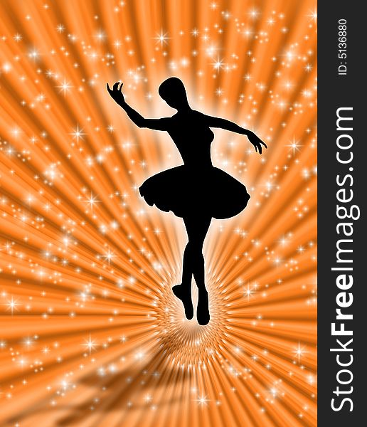 Classical dancer dancing in the bright stars. Classical dancer dancing in the bright stars