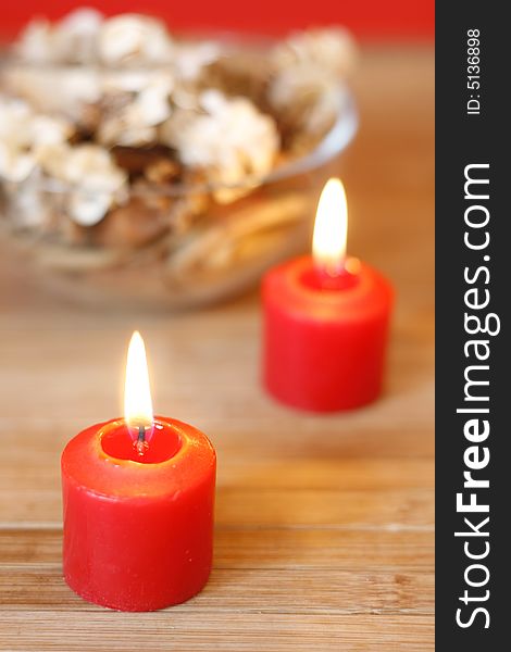 Candles And Dried Plants