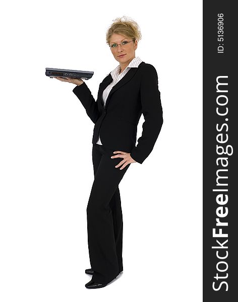 Businesswoman With A Laptop.
