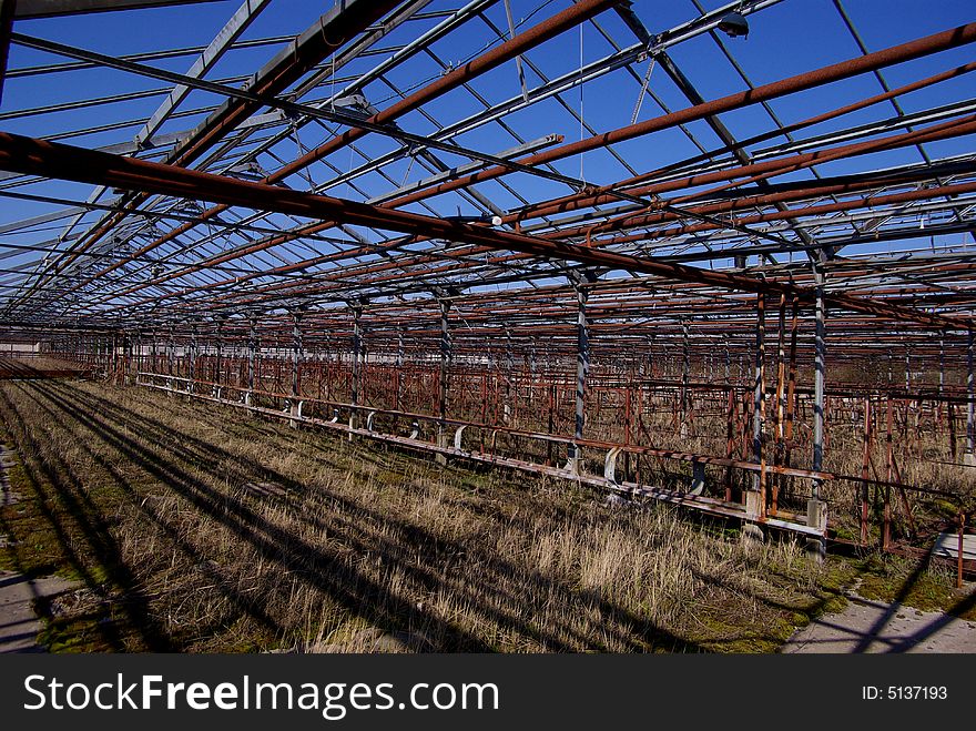 Abandoned and rusted away metal construction. Abandoned and rusted away metal construction