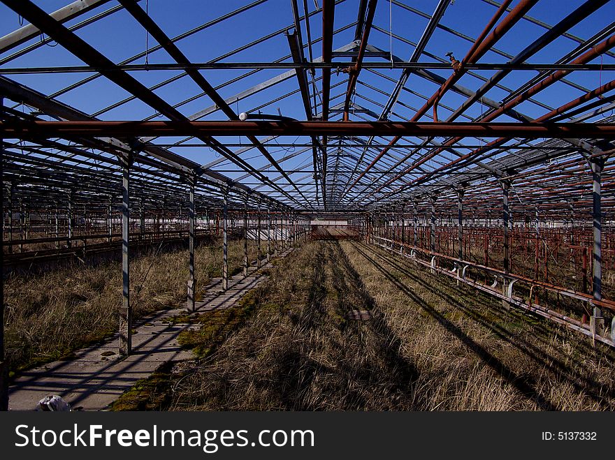 Abandoned and rusted away metal construction. Abandoned and rusted away metal construction