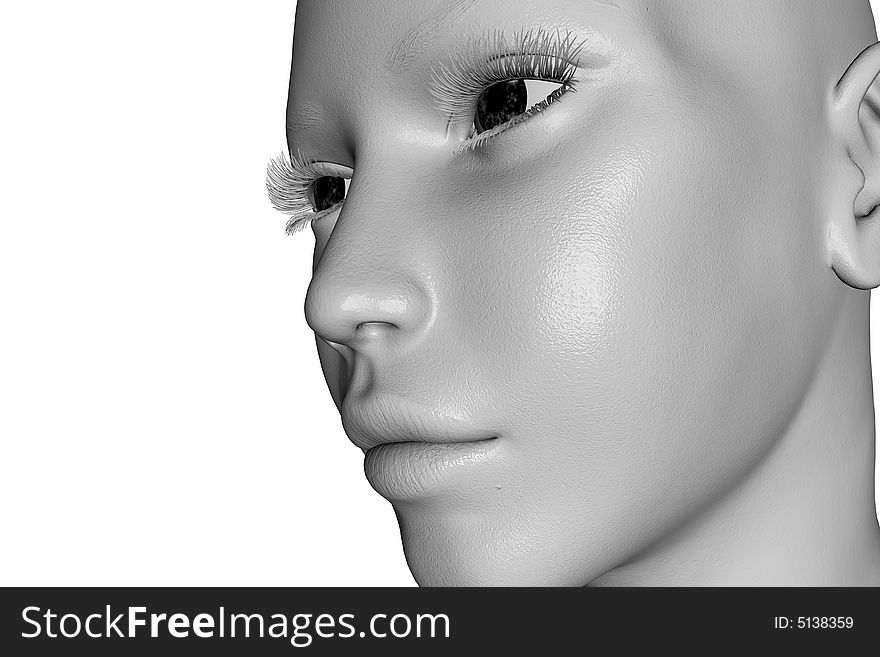 3d beautiful dummy face