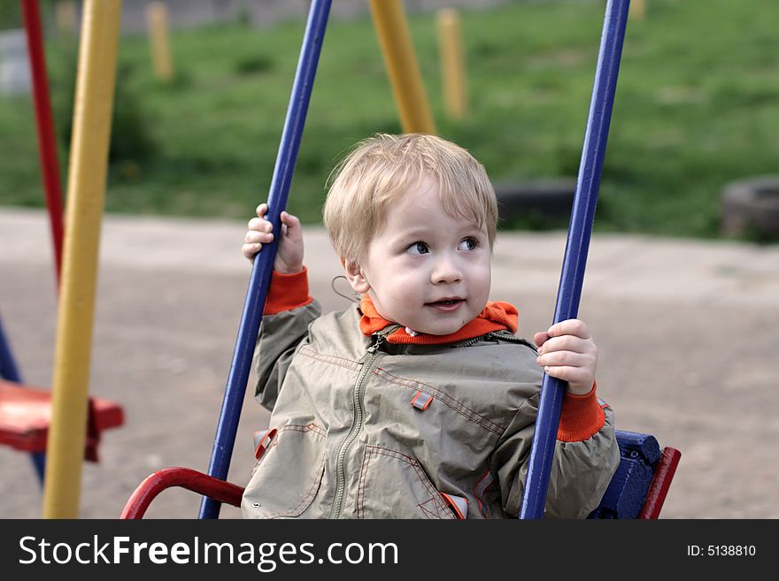 Boy on swing