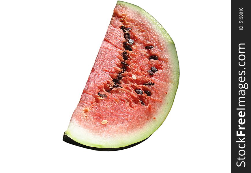 Water-melon part on a white background