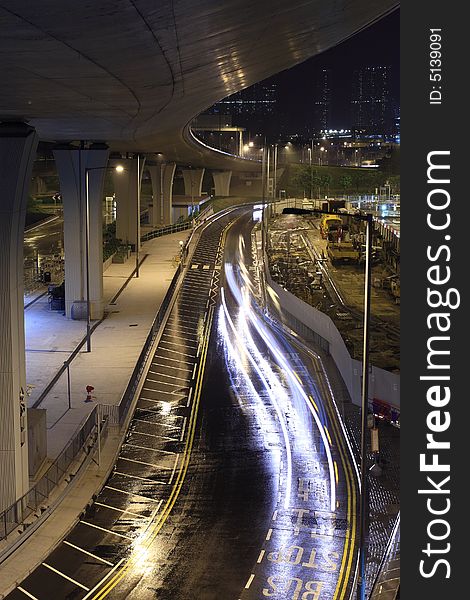 Night bus in hongkong airport