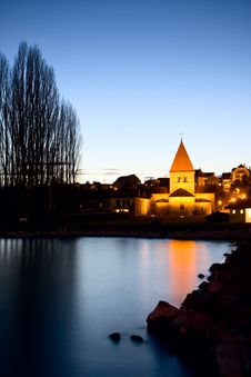 Church At Night Royalty Free Stock Photo Church At Night Royalty Free Stock Photo