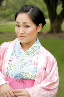 Asian Girl In A Komona Royalty Free Stock Image Asian Girl In A Komona Royalty Free Stock Image