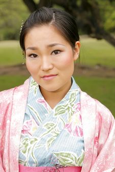 Asian Girl In A Komona Royalty Free Stock Images Asian Girl In A Komona Royalty Free Stock Images