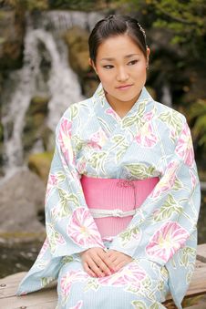 Asian Girl In A Komona Stock Images Asian Girl In A Komona Stock Images