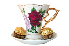 Cup Of Tea And Sweeties. Royalty Free Stock Photography Cup Of Tea And Sweeties. Royalty Free Stock Photography