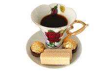 Cup Of Tea And Sweeties. Royalty Free Stock Image Cup Of Tea And Sweeties. Royalty Free Stock Image