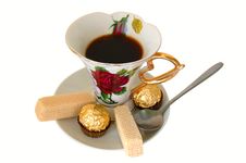 Cup Of Tea And Sweeties. Royalty Free Stock Image Cup Of Tea And Sweeties. Royalty Free Stock Image