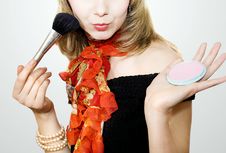 Beauty Girl With Make-up Stock Photos