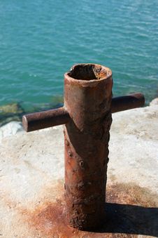 Rusted Boat Anchor Pole Stock Photography Rusted Boat Anchor Pole Stock Photography