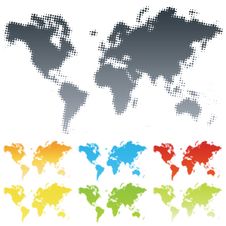 Halftone World Map Stock Images Halftone World Map Stock Images