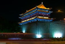 Southern Gate At Night Royalty Free Stock Photo Southern Gate At Night Royalty Free Stock Photo