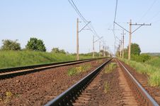 Railway Tracks Royalty Free Stock Photo