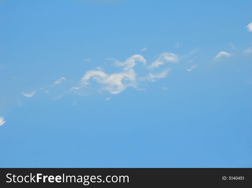 Sky clouds abctract nature blue white curl. Sky clouds abctract nature blue white curl