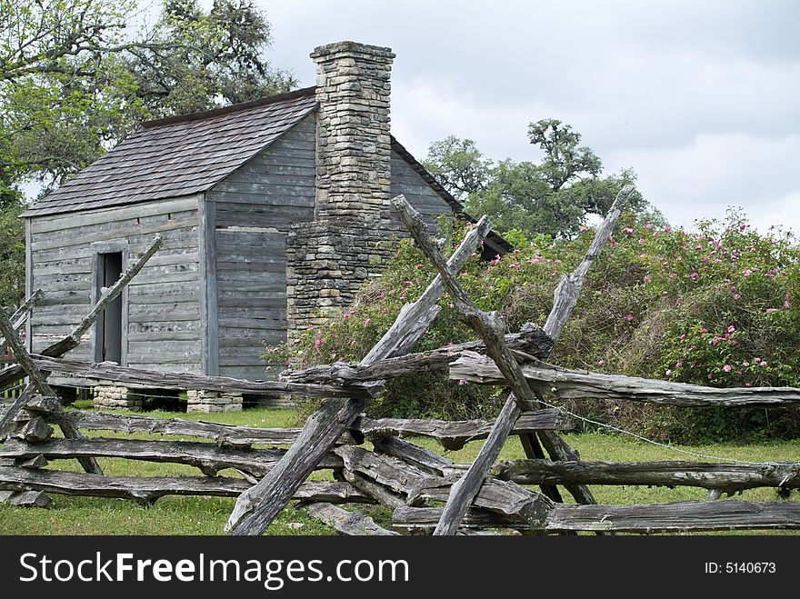 Country Cabin & Fence