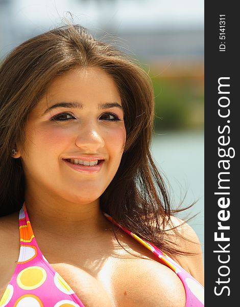 Attractive young woman Head Shot.