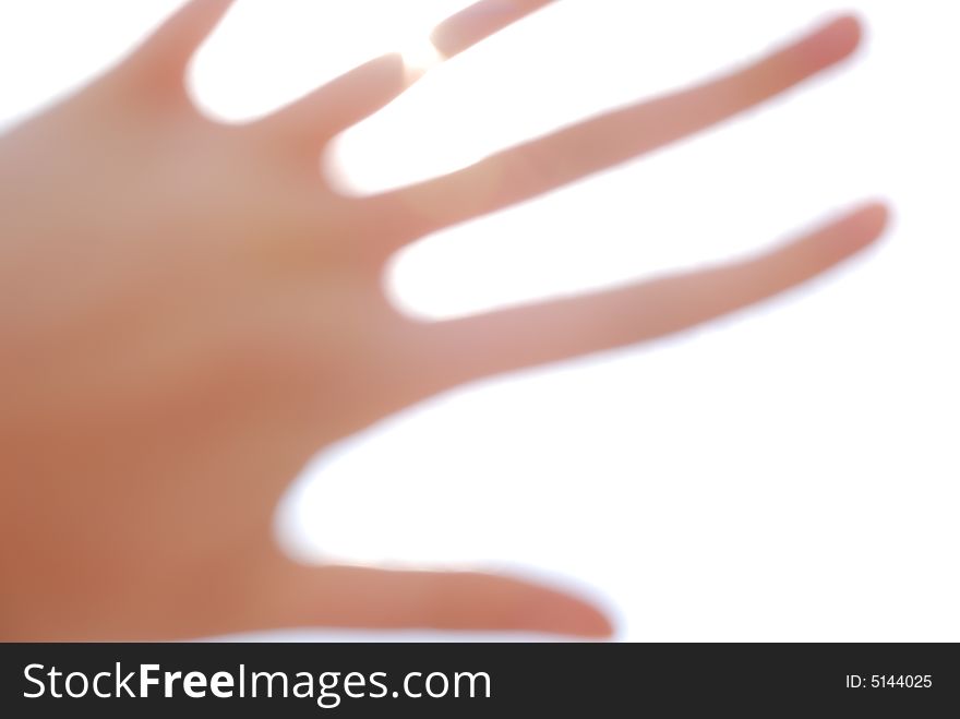 An image of a silhouette of girl`s hand