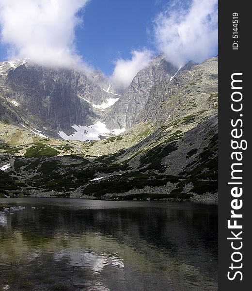 Small, but beautiful slovak mountains with tarns - typical mountain lakes. Small, but beautiful slovak mountains with tarns - typical mountain lakes