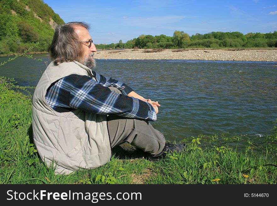 The river Bystrytsia, town Nadvirna, Ukraine. The river Bystrytsia, town Nadvirna, Ukraine