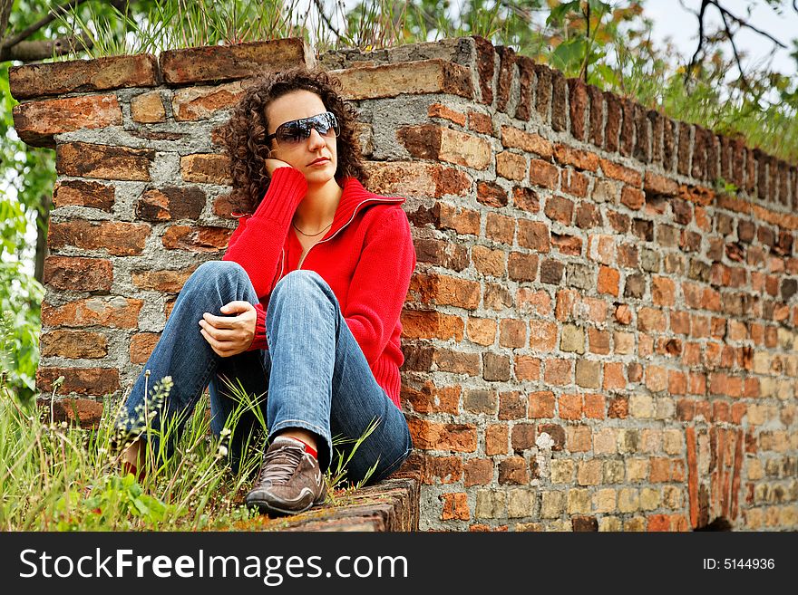 Thinking young woman