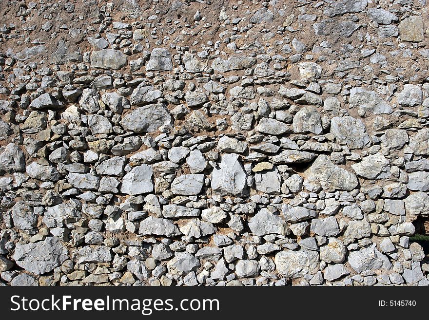 Very old and ruined castle wall, isolated. Very old and ruined castle wall, isolated