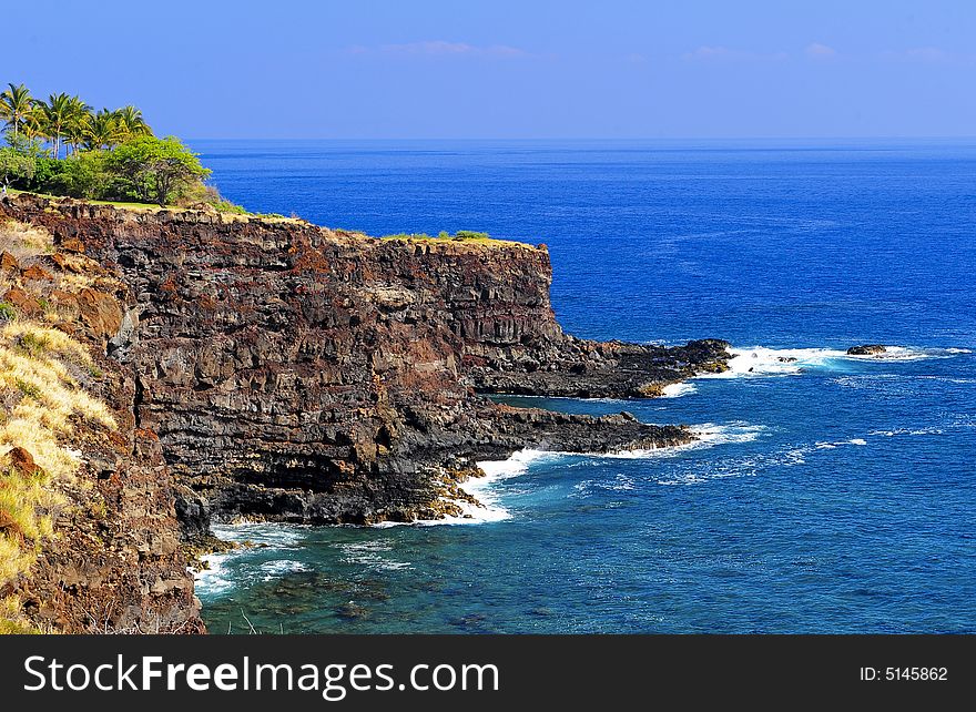 Rocky Coast View, Ocean View, Blue skies